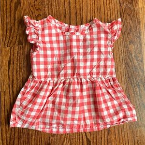 Carters Red/Pink Plaid Baby Gingham Top - Size 24 months